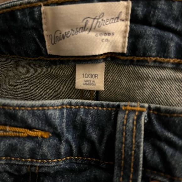 Vintage Stretch Universal Thread Dark Blue Jean Shorts - Picture 4 of 5